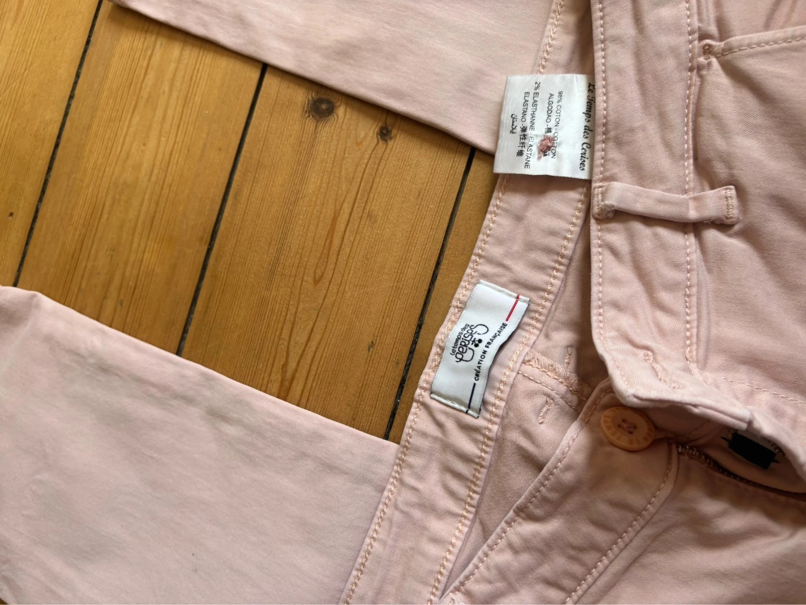 Calça rosa pálida le temps des cerises tamanho 38 W29 – photo 3